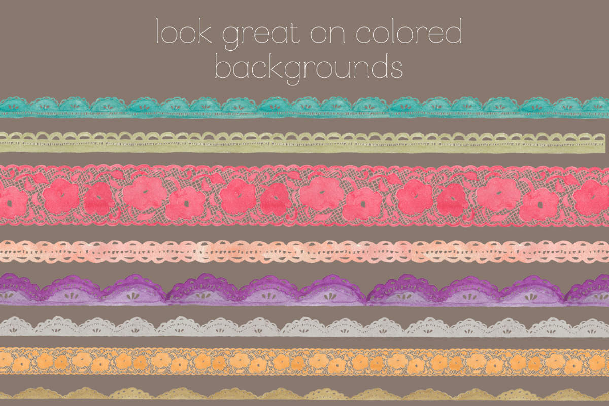 Watercolor Lace Clip Art, an Illustration by Angie Makes (Photo 2 of 2)