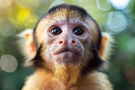 A group of golden langurs huddled to, an Animal Photo by LOGOCREATIVE