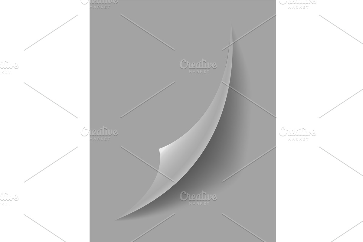 Curled paper corner. Curve, an Illustration by Things for designers