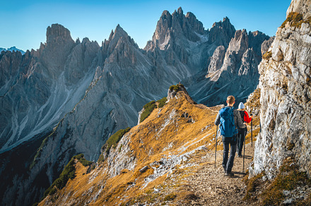 Famous hiking trail with hikers, a Nature Photo by Alpine Dreams