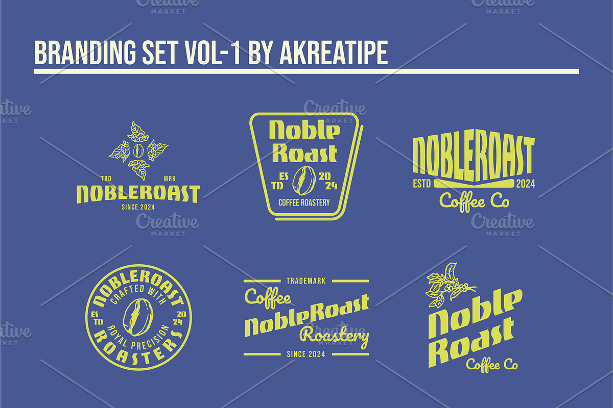 Coffee Roastery Logo Templates, a Branding & Logo Template by Akreatipe (Photo 2 of 11)