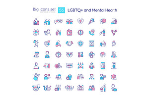 LGBTQ and mental health RGB color, an Icon by IMG Visuals