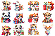 Funny Christmas Animals CLIPART, an Illustration by Designworld (Thumbnail 3 of 4)