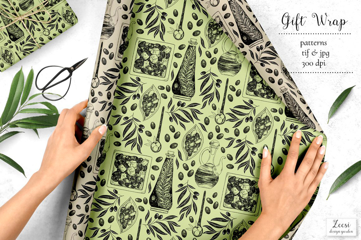 Olives Marinade Patterns & Motifs, a Pattern Graphic by Zeesi Design Garden (Photo 2 of 10)