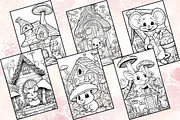Charming Rat House Coloring Pages, an Illustration by Catchy Ideaz (Thumbnail 3 of 3)