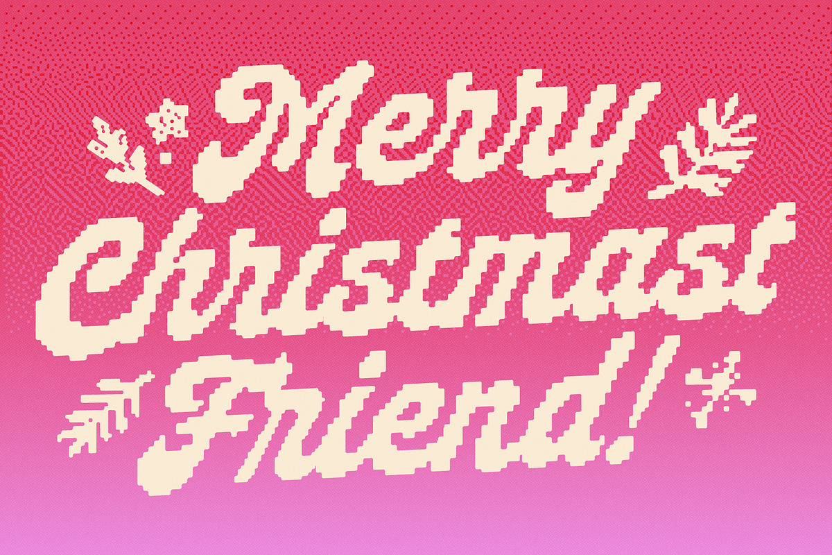Pasta Monday Pixel Script, a Script Font by The Native Saint Club (Photo 10 of 15)