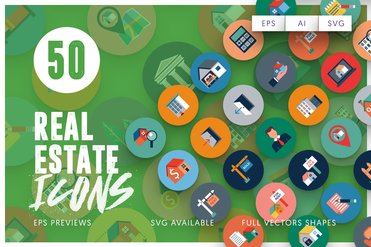 50 Real Estate Icons, an Icon by Dighital (Photo 1 of 6)