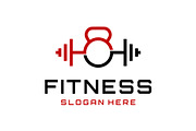 Barbell Kettlebell Fitness Gym Logo, a Branding & Logo Template by ika trisiana (Thumbnail 2 of 2)