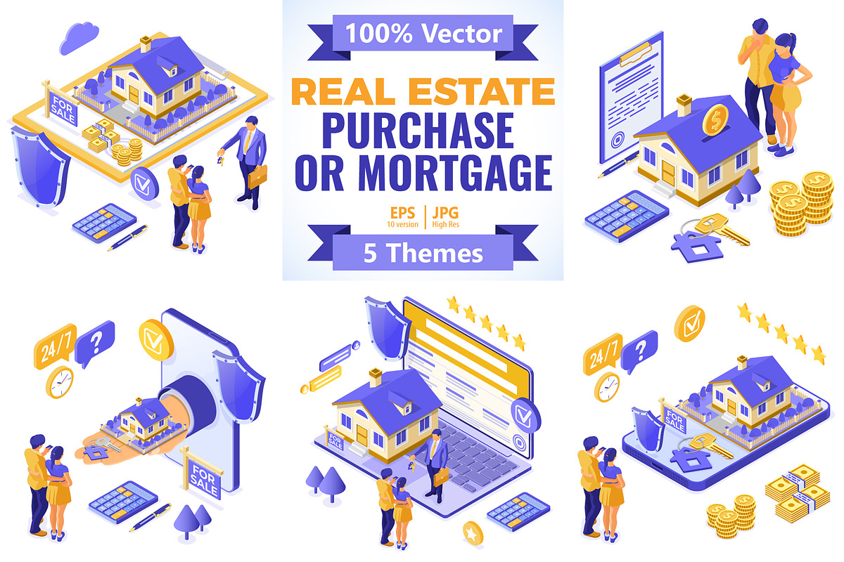Sale Purchase Mortgage Real Estate, a Finance Illustration by TAlex (Photo 1 of 6)