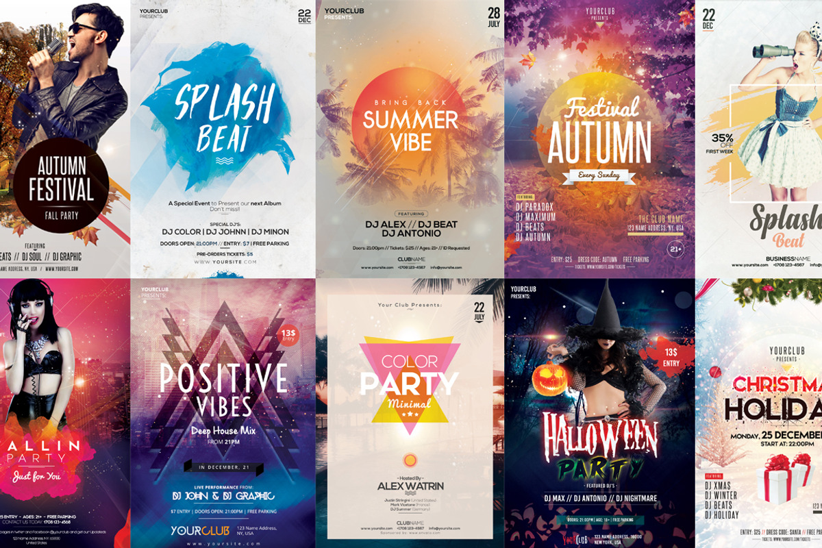 MEGA BUNDLE: 100+ Flyers Templates, a Flyer Template by PixelsDesign (Photo 5 of 15)