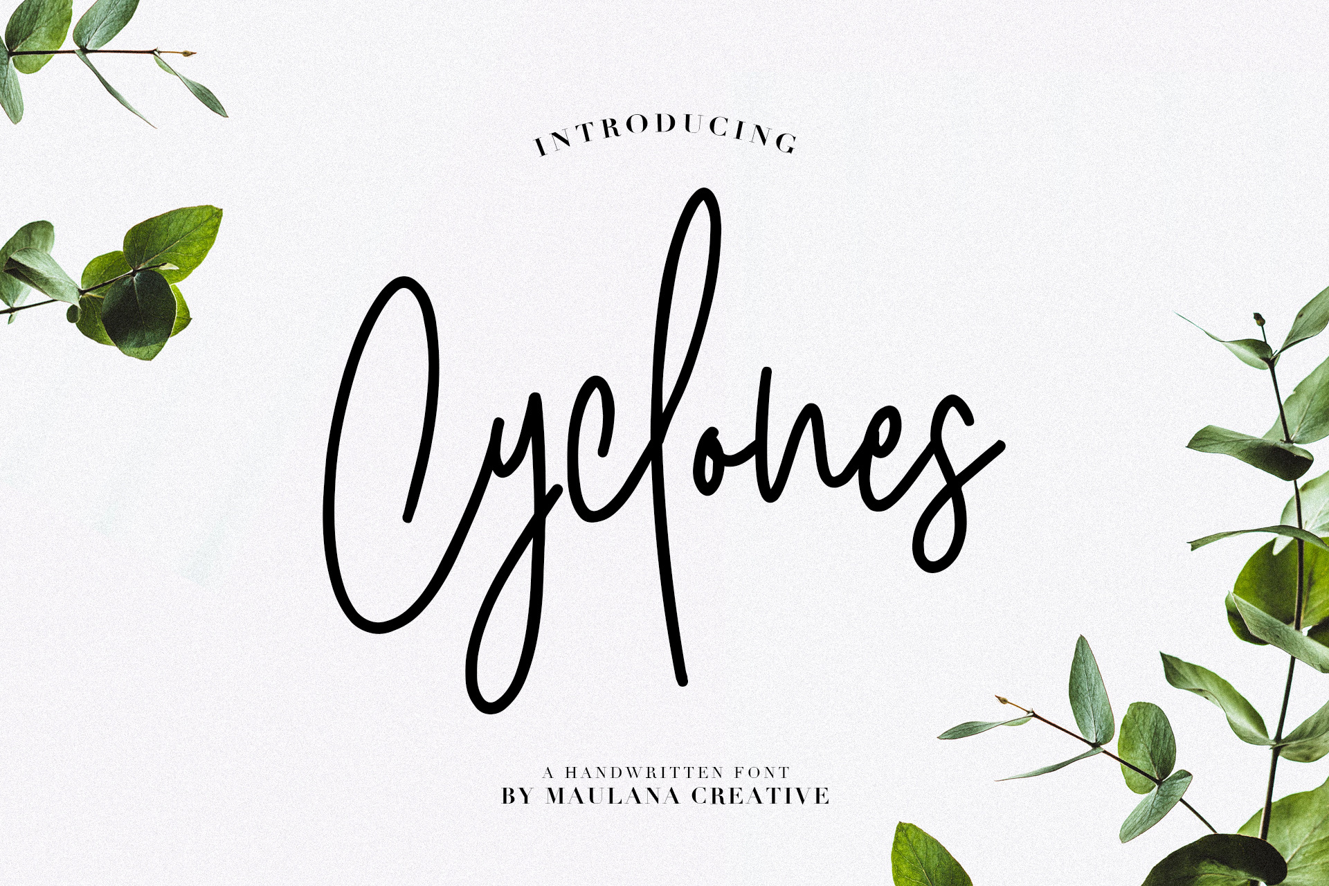 Cyclones Signature Brush Font, a Script Font by Maulana Creative