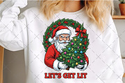 Retro Funny Santa with Tree, an Illustration by Craft Nest (Thumbnail 3 of 6)