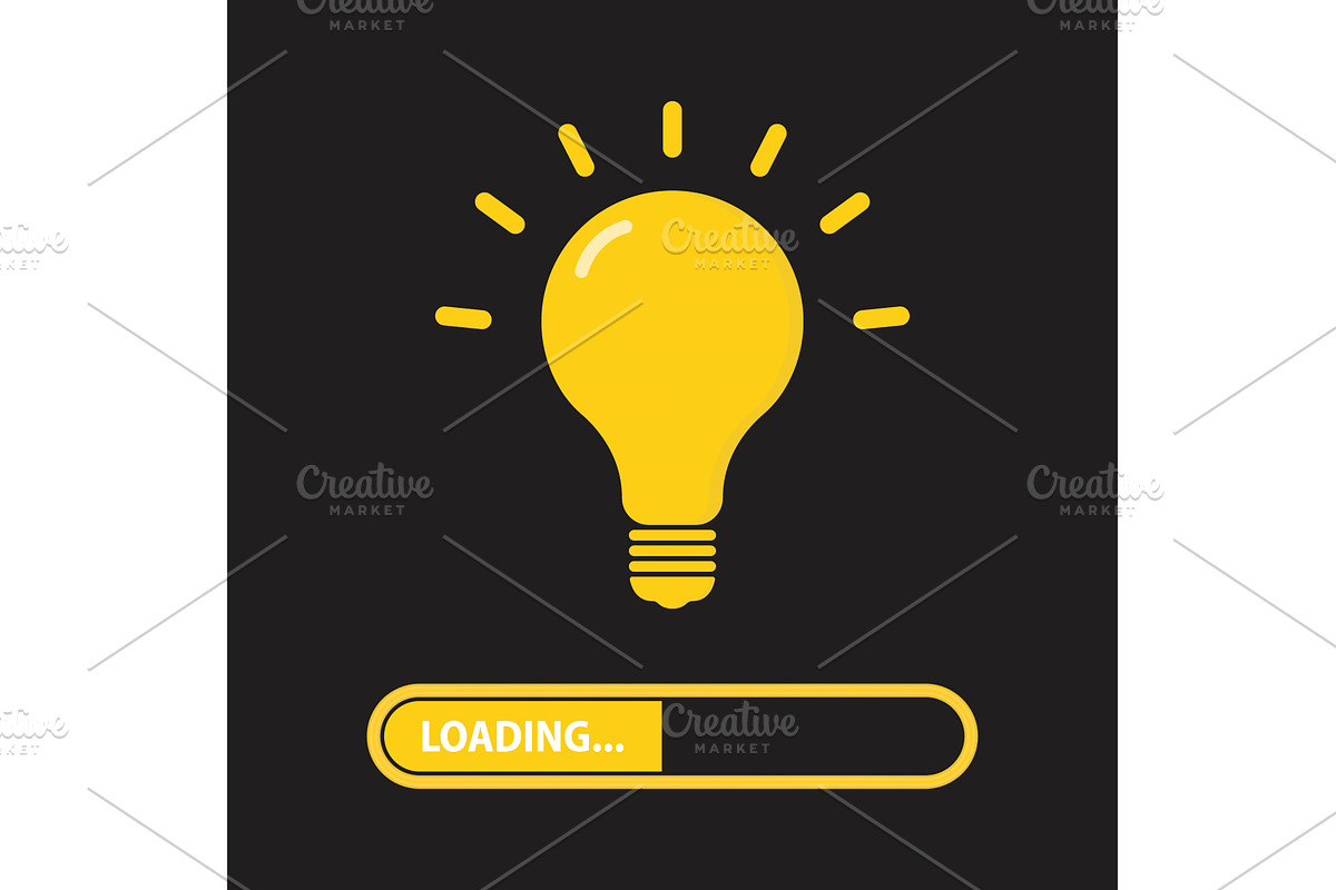 Loading creative idea concept, an Education Illustration by Vector Creator