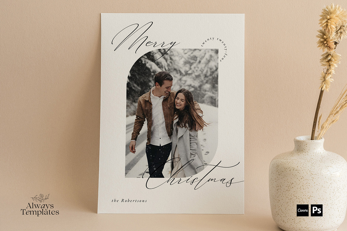 Christmas Card Template CC210, a Card Template by Always Templates (Photo 2 of 3)