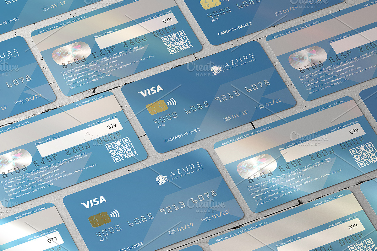 Azure Bank Card, a Card Template by fisihsani (Photo 6 of 11)