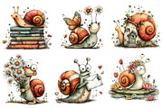 Whimsical Spring Snail Clipart, an Illustration by Dream Creation (Thumbnail 2 of 6)