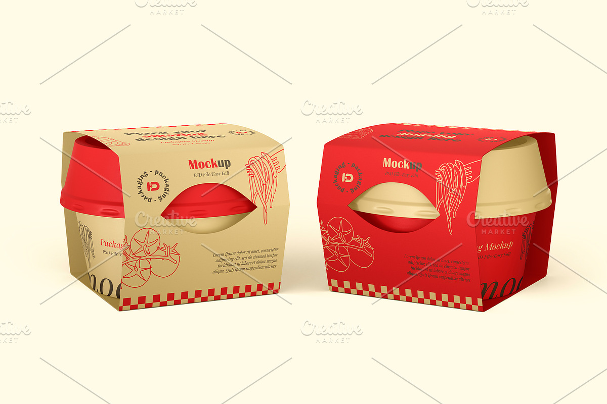 Food Container Mockup Set, a Packaging Mockup by ForgeDesign (Photo 6 of 7)