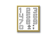Black numbers on a white background, an Outline Icon by RODINA (Thumbnail 3 of 3)