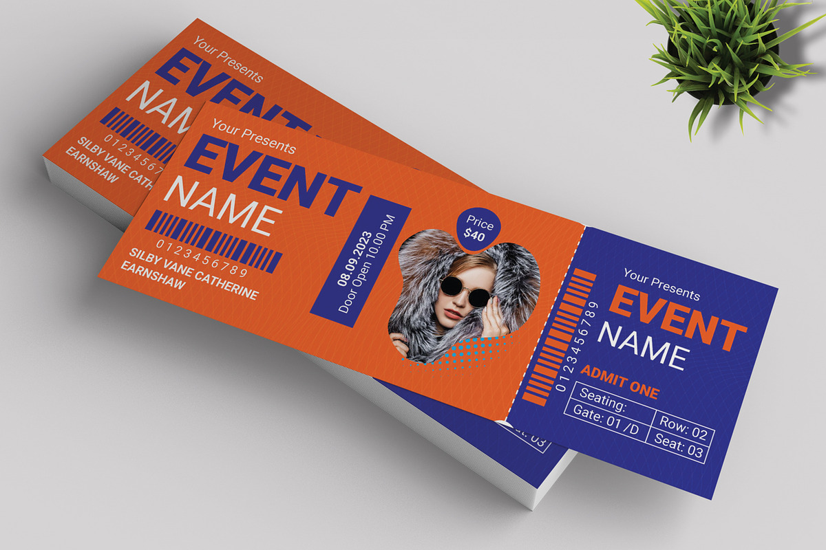 Event Ticket, an Invitation Template by MightyDesign (Photo 3 of 7)
