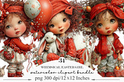 Whimsical Easter Girl Clipart, an Illustration by Designking (Thumbnail 1 of 5)