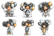 Birthday balloon clipart, an Illustration by CreationArt (Thumbnail 5 of 5)