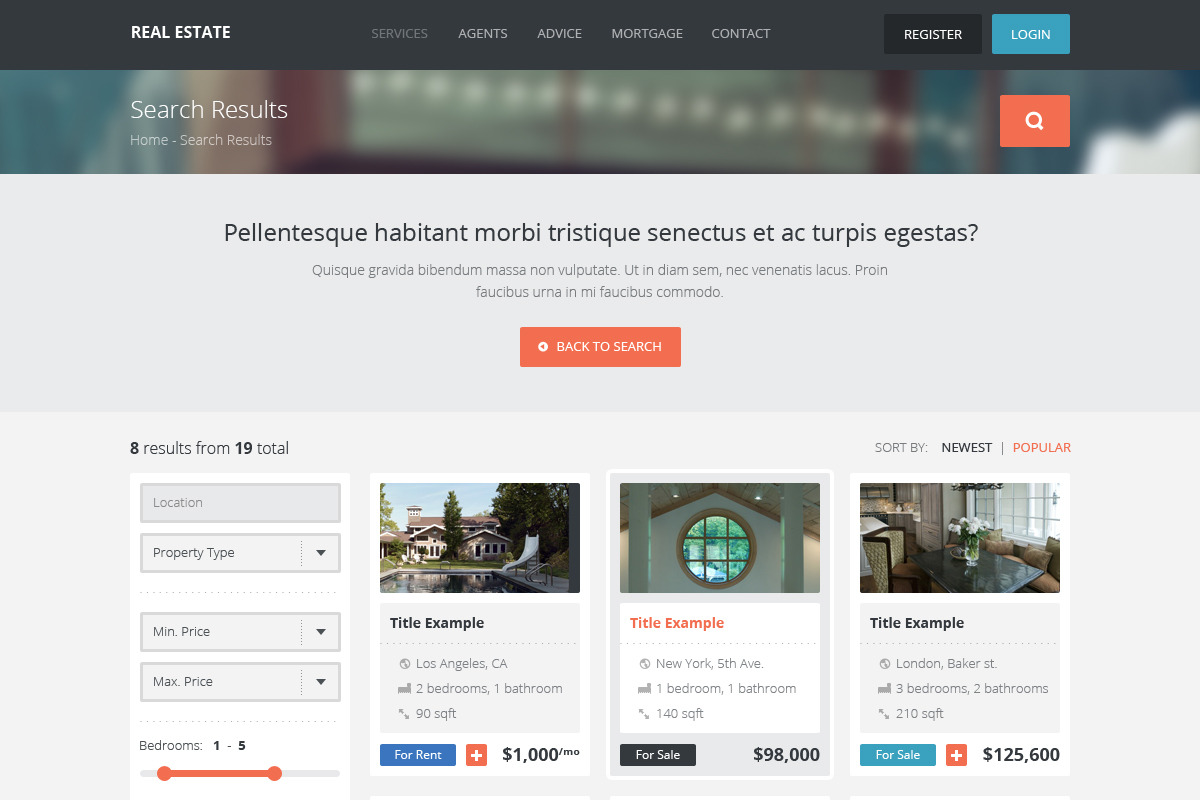 Real Estate - Wordpress Theme, a WordPress Template by bestwebsoft (Photo 2 of 5)
