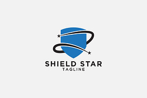 Shield star logo template