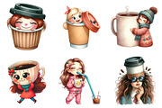 Watercolor Funny Girl Coffee Cup, a Graphic by CitraGraphics (Thumbnail 2 of 3)