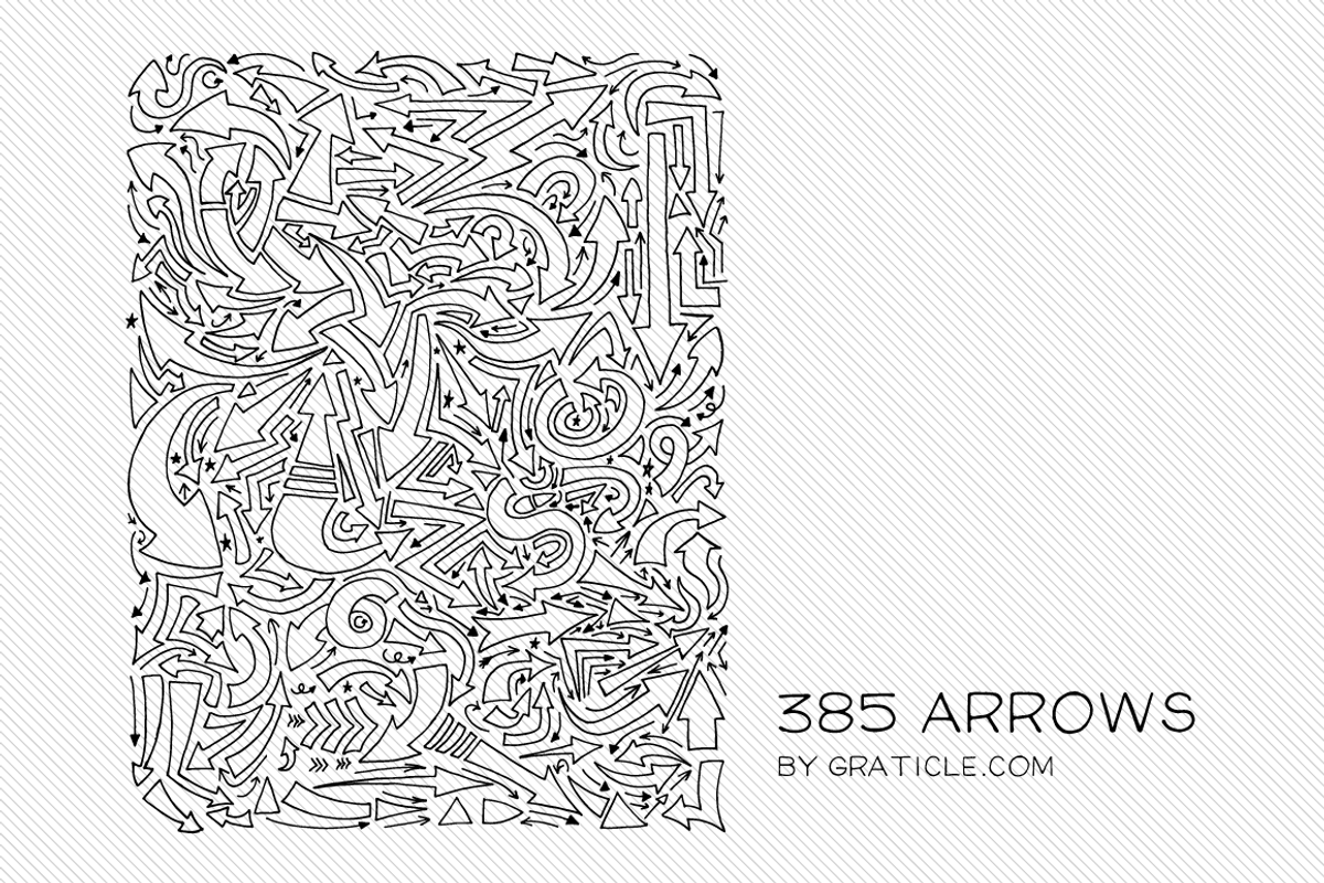 385 Hand Drawn Vector Arrows, a Work Illustration by Graticle (Photo 2 of 2)