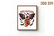 Batty Without Coffee Png,Halloween P, an Illustration by Libby Wishes (Thumbnail 3 of 6)