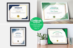 Abstract Certificate Template Design