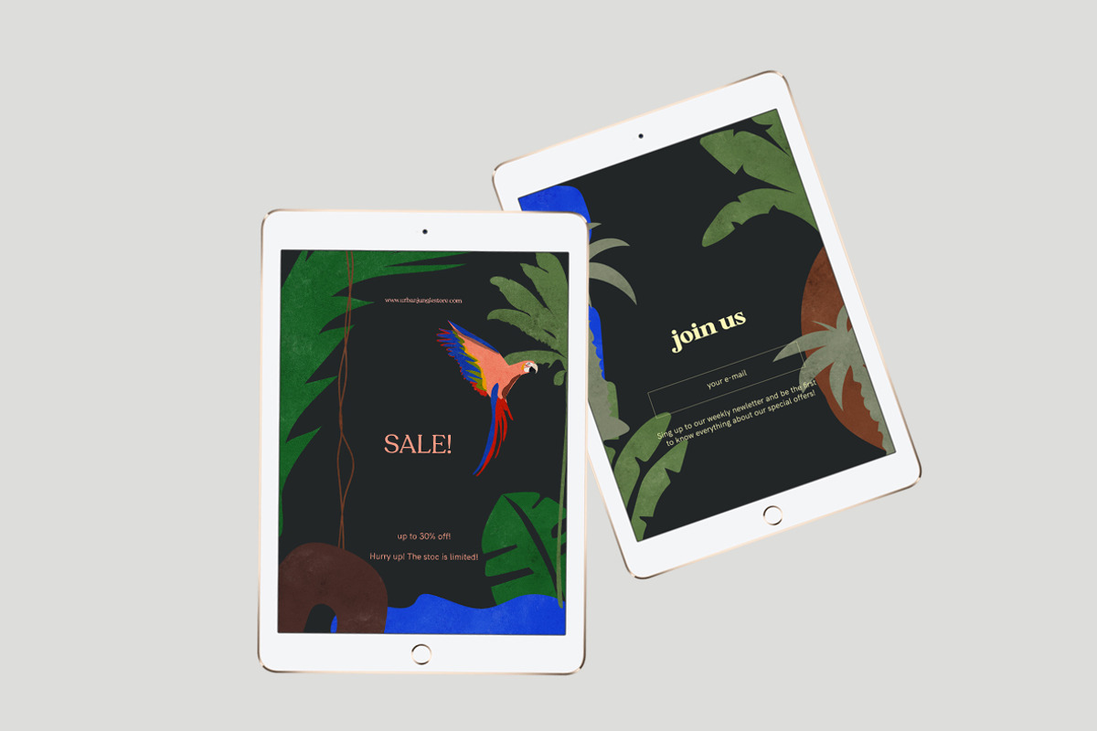 Night in the Jungle Abstract Shapes, an Animal Illustration by All This Concept (Photo 3 of 15)