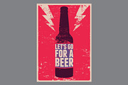 Beer grunge vector poster set., a Food Illustration by PoPaShop (Thumbnail 4 of 9)