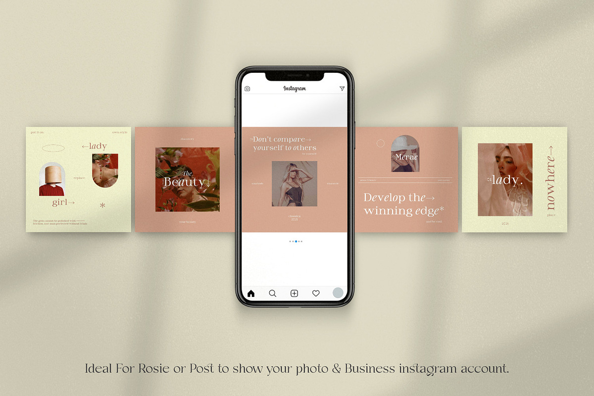 Rosie - Canva + PS Social Media Pack, a Social Media Template by Dirtytemp Studio (Photo 5 of 6)