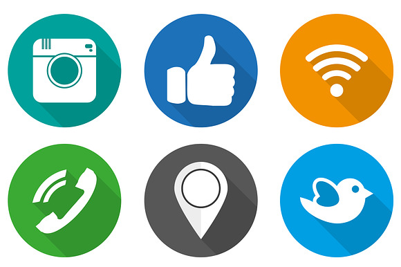 Icons For Social Networking Vector