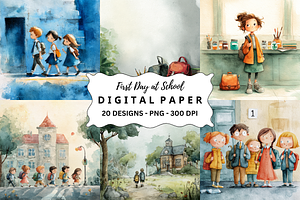 Back to School Digital Backgrounds