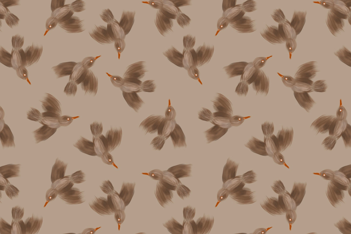 Birds motifs brown tones, a Pattern Graphic by Nocito Design (Photo 2 of 6)