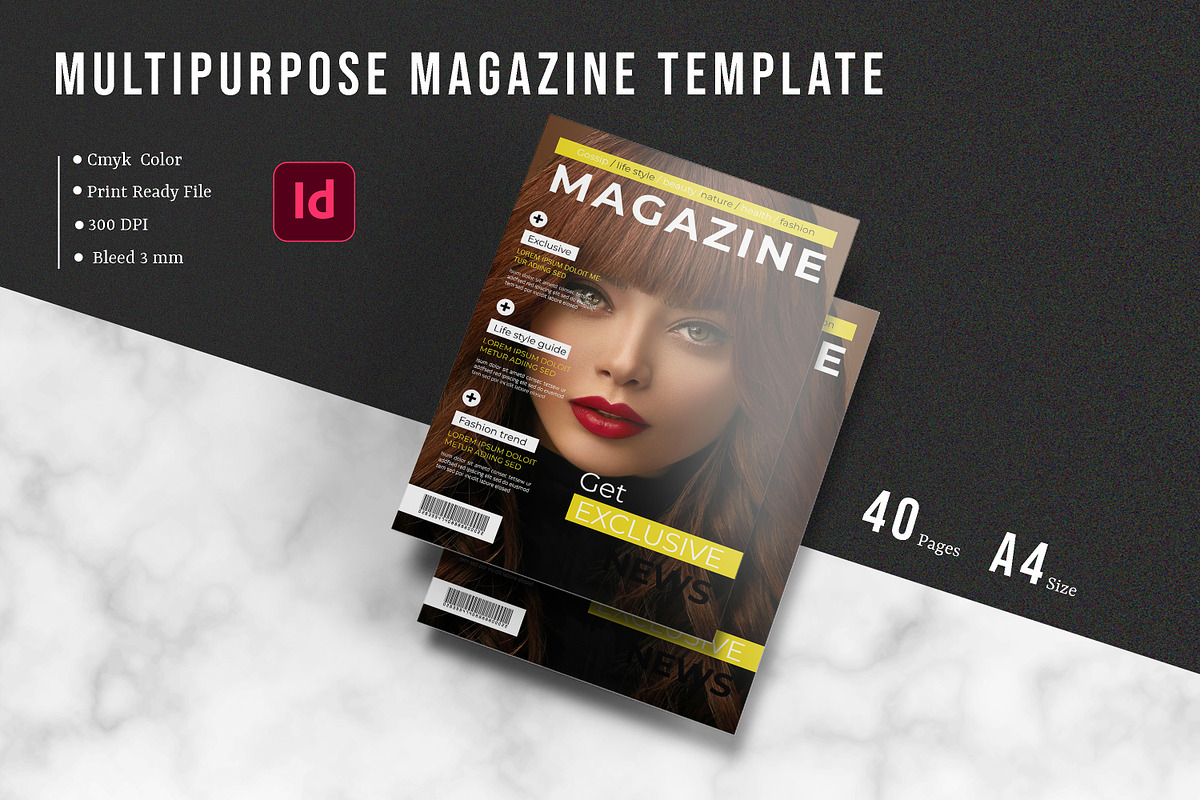 Multipurpose Magazine Template, a Magazine Template by retrographix (Photo 1 of 22)