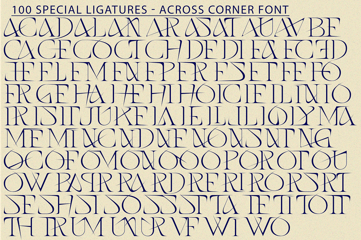 Across Corner Font, a Serif Font by 177Studio (Photo 8 of 8)