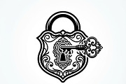 60 Ornate Key and Lock Silhouette, a Technology Illustration by Amazin_art (Thumbnail 4 of 21)