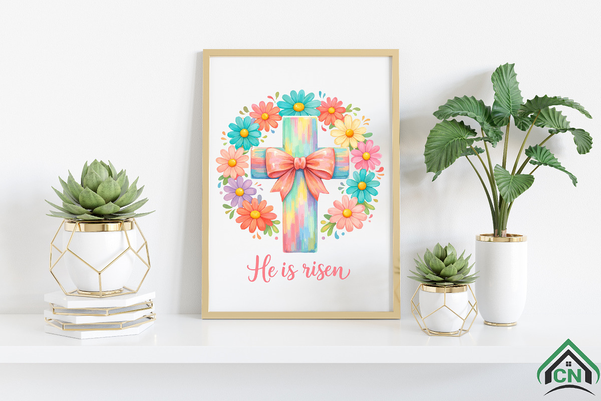 Boho Christian Easter Png, an Illustration by Craft Nest (Photo 4 of 5)