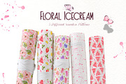 Floral Icecream Watercolor Set, an Illustration by TanataDesign (Thumbnail 10 of 13)