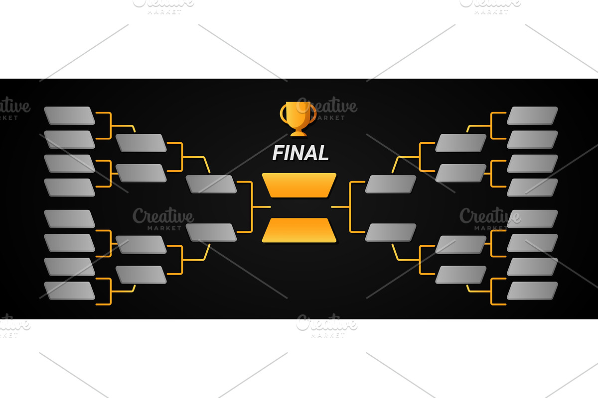 =Tournament chart structure with, a Sport Illustration by skripnikbb