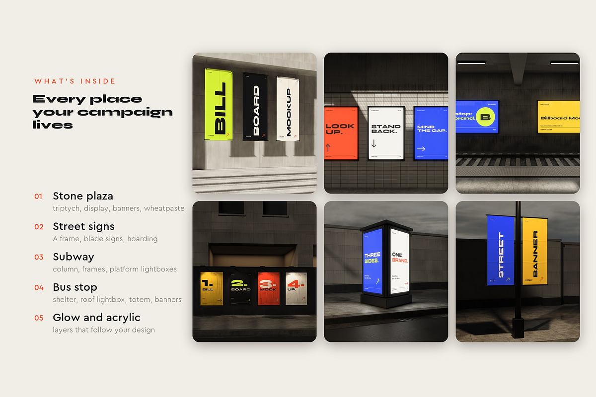 Billboard Hard Light Mockup Pack, an Advertising Mockup by Motion-Box (Photo 2 of 4)