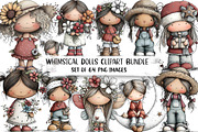 Whimsical Dolls Clipart Bundle, an Illustration by DreamPrint404 (Thumbnail 1 of 7)