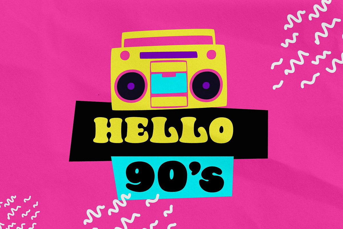 Nineties Vibes font & graphics, a Font by kaer_shop (Photo 6 of 10)
