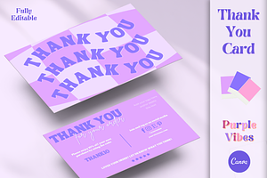Retro Thank You Card Template, a Templates & Theme by Boltik Studio