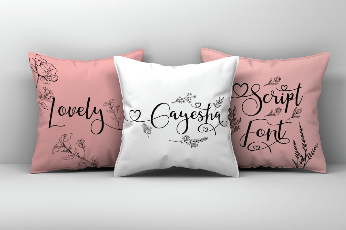 Gayesha - Lovely Script, a Script Font by PutraCetol Studio (Photo 11 of 11)