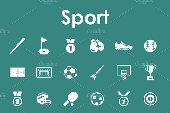 36 Sport Simple Icons