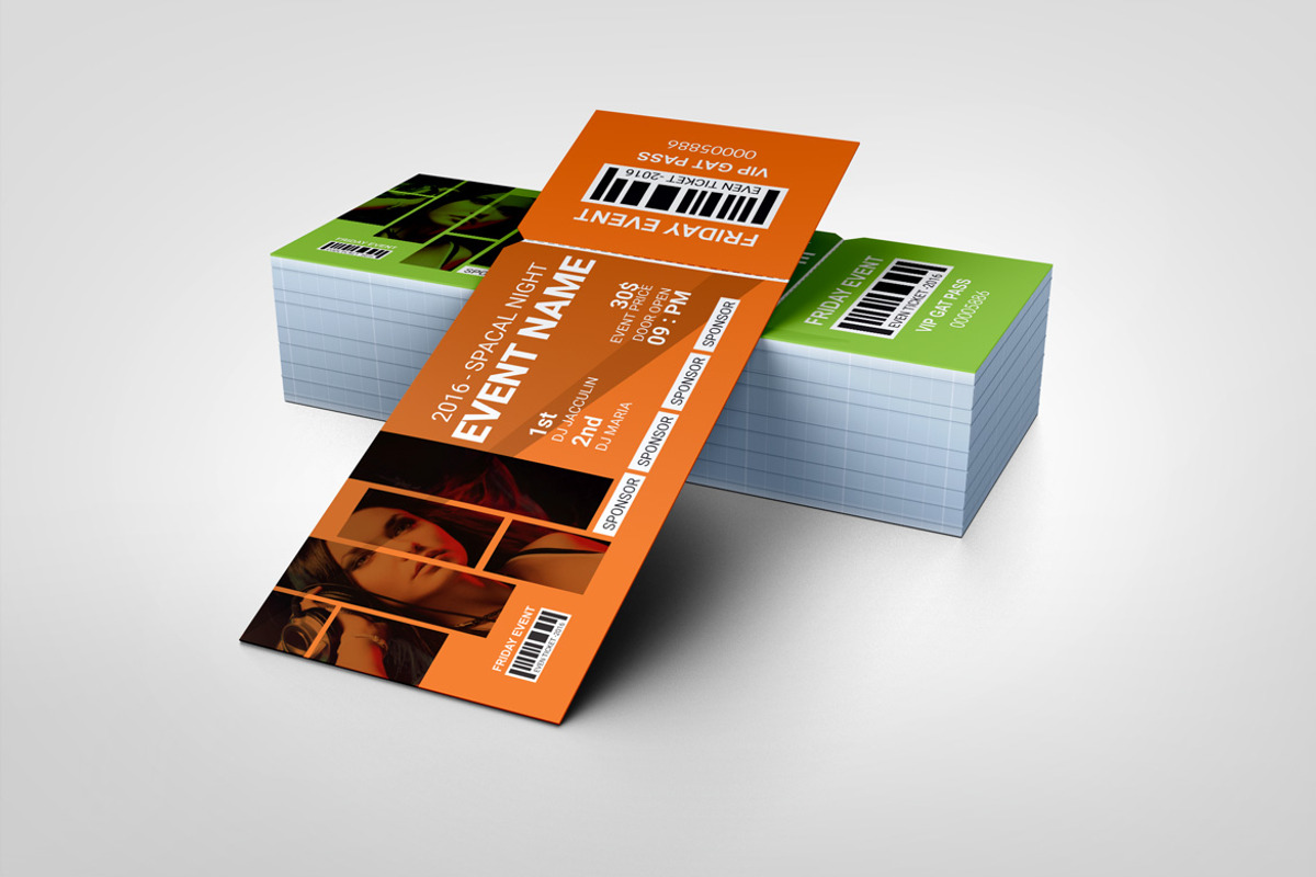 Editable Event Ticket Design, a Card Template by BrandlyTemplate (Photo 3 of 3)